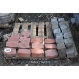 *PALLET OF APPROX FORTY MIXED RED AND BLACK EDGERS AND PAVERS