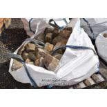 *LARGE BAG OF APPROX 3 SQUARE METRES OF MIXED STONE COBBLES