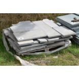 *PALLET OF MIXED GREY SANDSTONE SLABS, VARIOUS SIZES