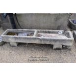 *COMPOSITION STONE DOUBLE TROUGH, 2000 X 410 X 230