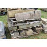 *PALLET OF MIXED STONE BLOCKS, APPROX 40 LINEAR FT, VARIOUS SIZES