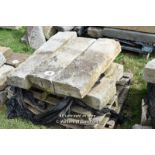 *PALLET OF FIVE GRANITE KERBS, APPROX 18 LINEAR FT, VARIOUS SIZES