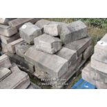 *PALLET OF SANDSTONE WINDOW SILLS/COPING, APPROX 30 LINEAR FT, VARIOUS SIZES
