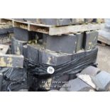 *PALLET OF APPROX FORTY BLUE SOFT KERB EDGING BLOCKS