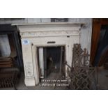 *ORNATE CAST IRON FIRE SURROUND FROM ~THE BULL AND STIRRUP IN CHESTER~, 1080 X 170 X 1050