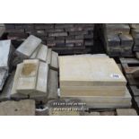 *PALLET OF APPROX TWENTY FIVE MIXED COPING AND FORTICRETE BLOCKS