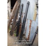 *PAIR OF CAST IRON GATE POSTS, EACH 2200 HIGH