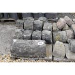 *PALLET OF APPROX ELEVEN STONE HALF ROUND COPING SECTIONS