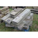 *PALLET OF YORKSTONE COPING/STEPS, APPROX 45 LINEAR FT, VARIOUS SIZES