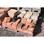 *PALLET OF MAINLY RED QUARRY TILES, VARIOUS SIZES