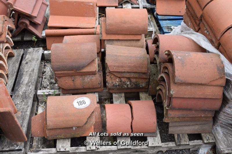 *PALLET OF APPROX THIRTY HALF ROUND RIDGE TILES