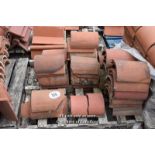 *PALLET OF APPROX THIRTY HALF ROUND RIDGE TILES