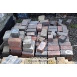 *PALLET OF APPROX ONE HUNDRED AND TWENTY MULTI RED AND BLACK PAVERS