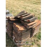 *PALLET OF APPROXIMATELY ONE HUNDRED DOUBLE PAN ROOF TILES