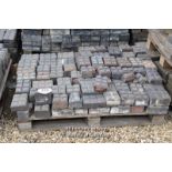 *PALLET OF MIXED COBBLE TYPE BLUE STABLE PAVERS (OFF-CUTS)