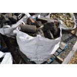 *LARGE BAG OF APPROX 3 SQUARE METRES OF BLACK WHINSTONE COBBLES
