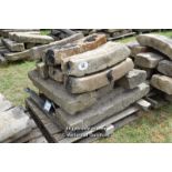 *PALLET OF SANDSTONE CURVES, APPROX 40 LINEAR FT, VARIOUS SIZES