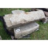 *PALLET OF GRANITE STONE KERB SECTIONS, APPROX 14 LINEAR FT, VARIOUS SIZES