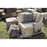 *PALLET OF APPROX EIGHT MIXED STONE BLOCKS, VARIOUS SIZES