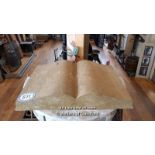 *LARGE IRON STONE CARVED BOOK