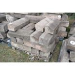 *PALLET OF SANDSTONE WINDOW SILLS/COPING, APPROX 40 LINEAR FT, VARIOUS SIZES