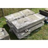 *PALLET OF FOUR STONE SECTIONS, VARIOUS SIZES