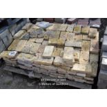 *PALLET OF APPROX THREE HUNDRED BUFF CLAY PAVERS