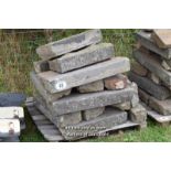 *PALLET OF SANDSTONE KERBS, APPROX 45 LINEAR FT, VARIOUS SIZES