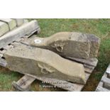 *PAIR OF SANDSTONE CORBELS