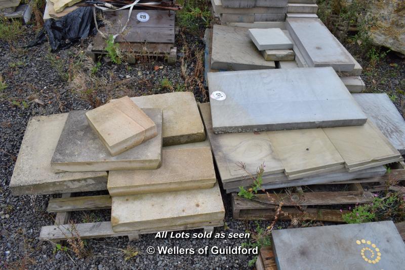 *FOUR PALLETS OF MIXED STONE SECTIONS