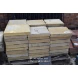 *PALLET OF APPROX FORTY FIVE BUFF TACTILE PAVING SLABS, 400 X 400