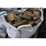 *LARGE BAG OF APPROX 4 SQUARE METRES OF MIXED GRITSTONE WALLING