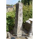 *HAND CARVED STONE MONOLITH, 1880 HIGH