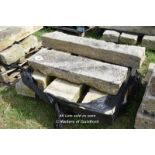 *PALLET OF EIGHT GRANITE KERBS, APPROX 28 LINEAR FT, VARIOUS SIZES