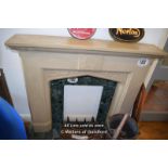 *RECONSTITUTED FIRE SURROUND WITH IVY LEAF DETAIL AND TUDOR ROSE CENTRE PLAQUE 1210 X 225 X 1055