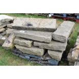*PALLET OF SANDSTONE KERBS, APPROX 40 LINEAR FT, VARIOUS SIZES