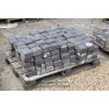 *PALLET OF APPROX TWO HUNDRED CHOCOLATE BAR BLUE STABLE PAVER HALVES