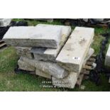 *PALLET OF TEN GRANITE KERBS, APPROX 30 LINEAR FT, VARIOUS SIZES