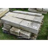 *PALLET OF SIX GRANITE KERBS, APPROX 21 LINEAR FT, VARIOUS SIZES