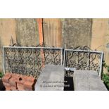 *GALVANISED DRIVEWAY GATE WITH PEDESTRIAN ACCESS GATE, TOTAL SPAN 2850, EACH GATE 1490