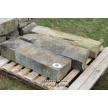 *PALLET OF THREE SANDSTONE SILLS, APPROX 10 LINEAR FT, VARIOUS SIZES