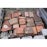 *PALLET OF RED QUARRY TILES, VARIOUS SIZES