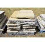 *PALLET OF MIXED YORK FLAGSTONE, RANDOM LENGTHS AND THICKNESSES, APPROX 10 SQUARE METRES