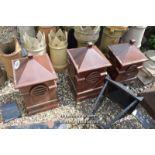 *SET OF THREE SALT GLAZED ROOF VENTS, EACH 750 HIGH