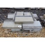 *PALLET OF NINE DECORATIVE SANDSTONE BLOCKS, EACH 600 X 365