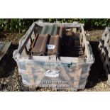 *CRATE CONTAINING APPROX SIXTY DOUBLE PAN ROOF TILES