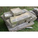 *PALLET OF MIXED STONE STEPS/KERBS, APPROX 24 LINEAR FT, VARIOUS SIZES