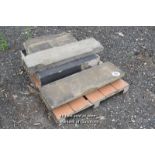 *PALLET OF FIVE STONE SECTIONS, THE LONGEST 1070