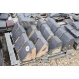 *PALLET OF APPROX SEVENTEEN BLUE SOFT KERB EDGING BLOCKS