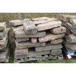 *PALLET OF SANDSTONE KERBS, APPROX 50 LINEAR FT, VARIOUS SIZES